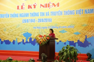 Chủ tịch Quốc hội Nguyễn Thị Kim Ngân dự Lễ kỷ niệm Ngày truyền thống Ngành Thông tin và Truyền thông